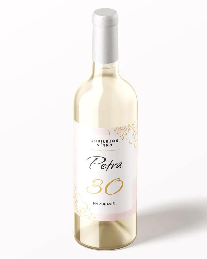 Etikety na víno / pálenku motív Mramor s kvetmi 02 2/3