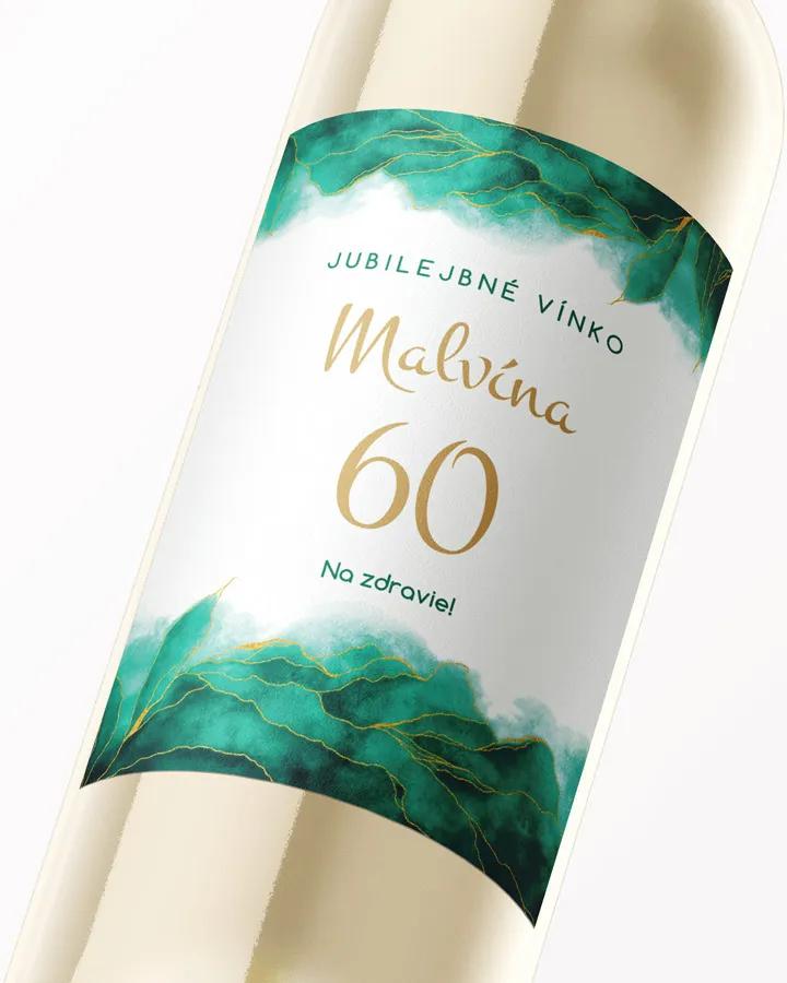 Etikety na víno / pálenku motív Abstrakt 03 - smaragdová 1/3