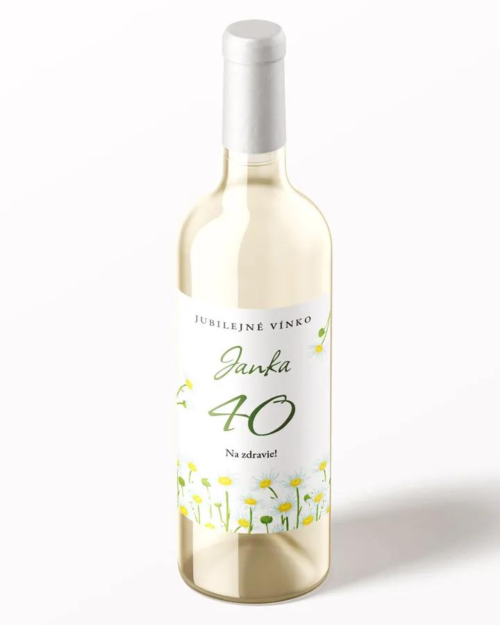 Etikety na víno / pálenku motív Sedmokrásky 2/3