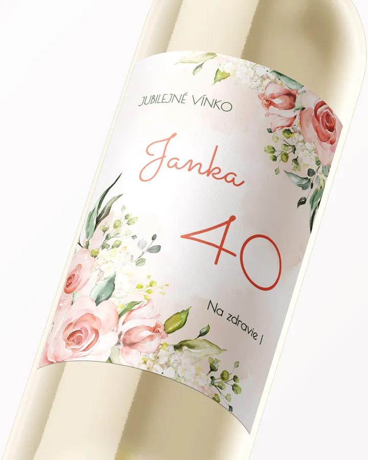 Etikety na víno / pálenku motív Šípové ruže 08 1/3