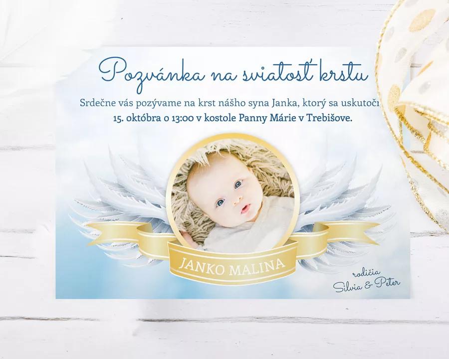 Pozvánka na krst, prvé sväté prijímanie 07 modrá 1/3