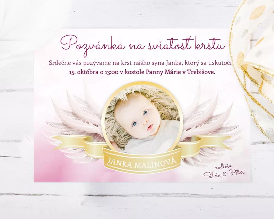 Pozvánka na krst, prvé sväté prijímanie 07 ružová 1/3