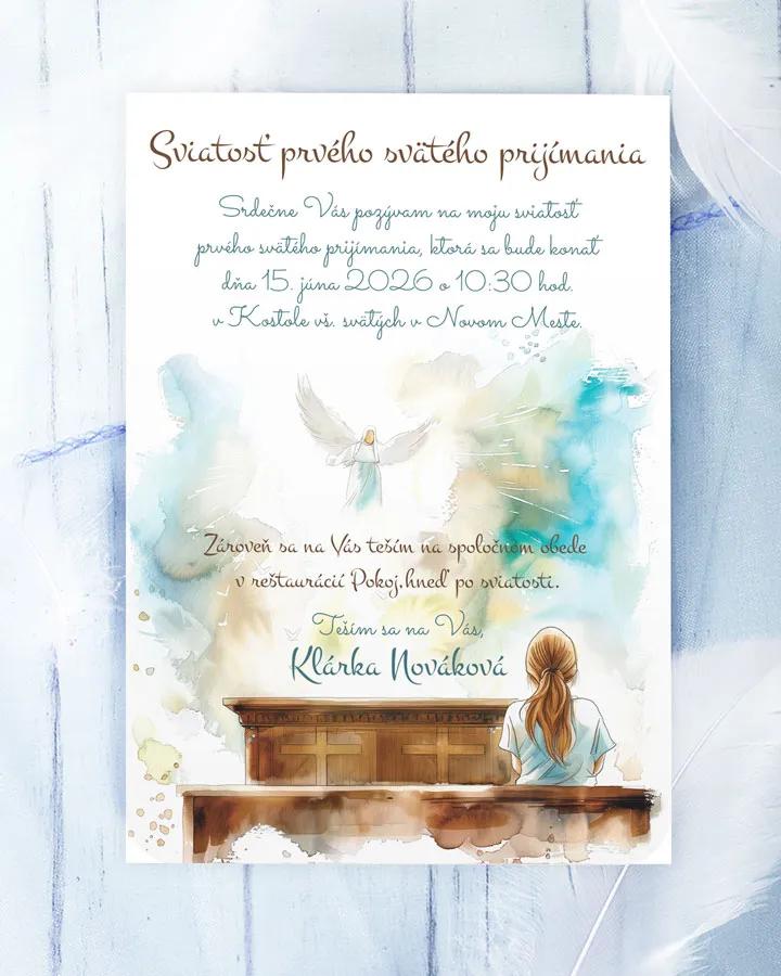 Pozvánka na krst, prvé sväté prijímanie 13 (dievča)