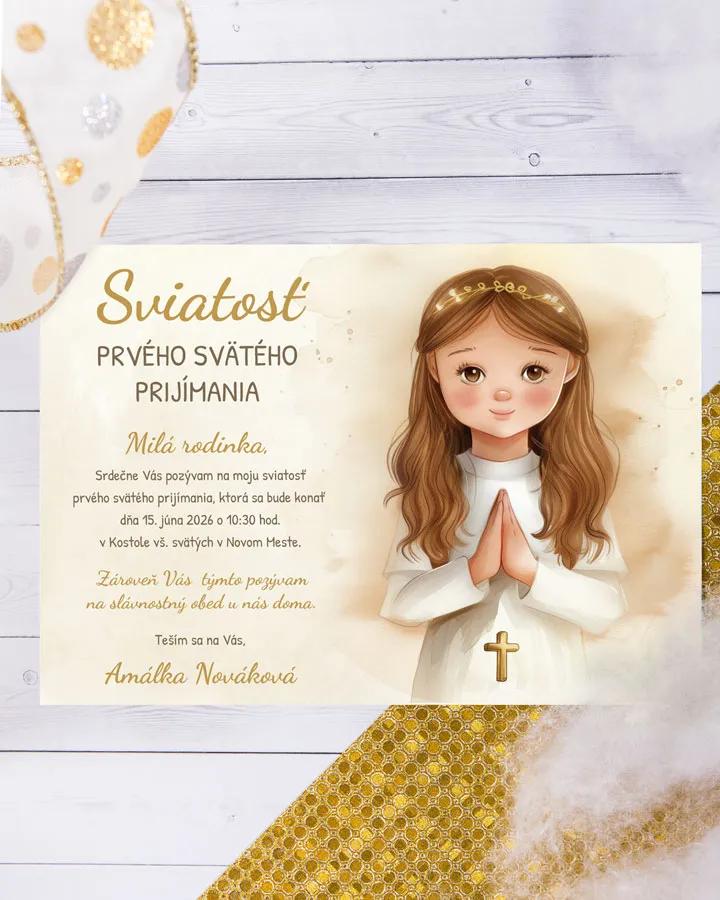 Pozvánka na krst, prvé sväté prijímanie 14 (dievca)