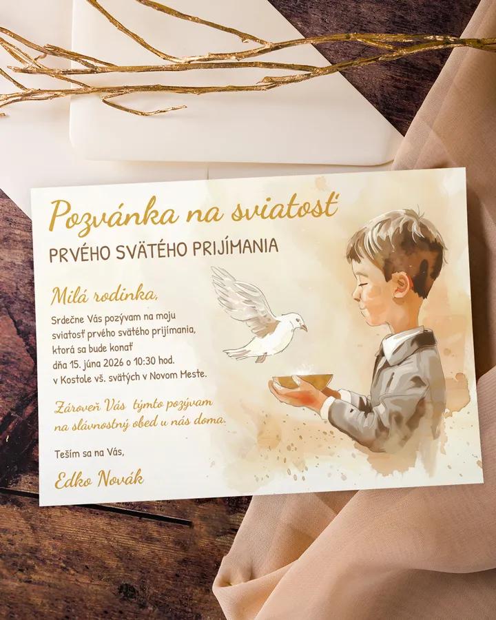 Pozvánka na krst, prvé sväté prijímanie 15 (chlapec)