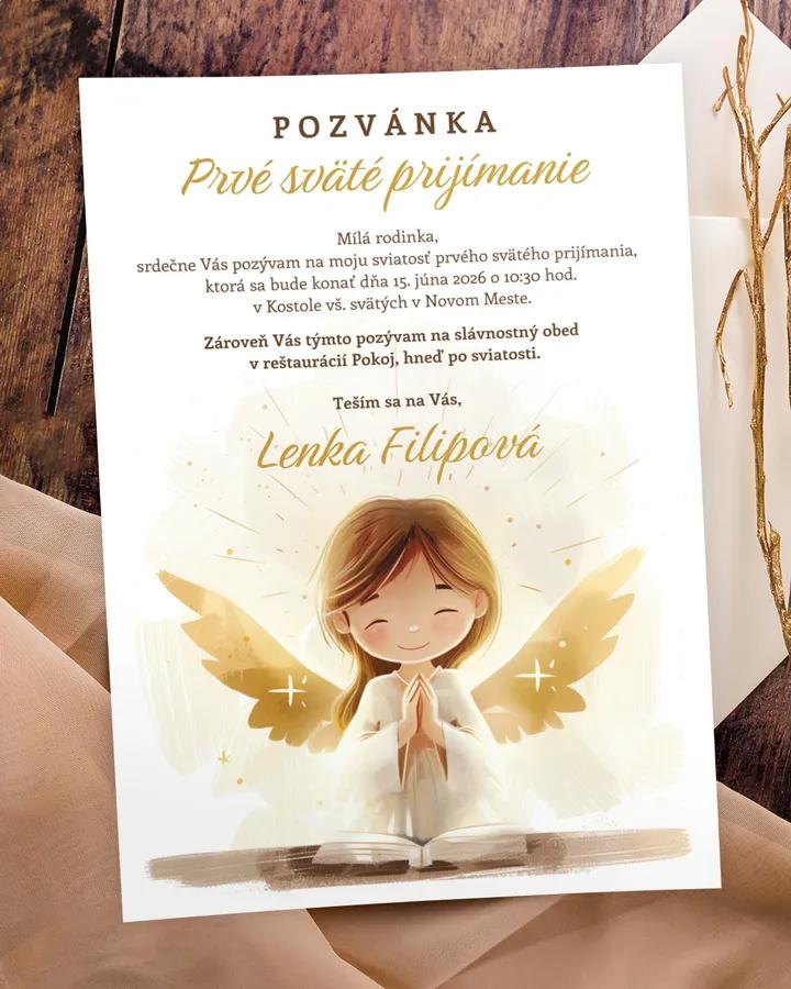 Pozvánka na krst, prvé sväté prijímanie 16 (dievča)
