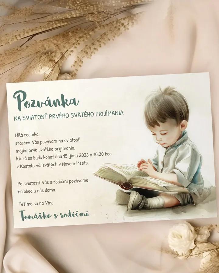 Pozvánka na krst, prvé sväté prijímanie 33 chlapec