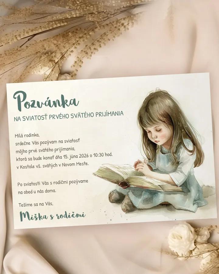 Pozvánka na krst, prvé sväté prijímanie 33 dievča