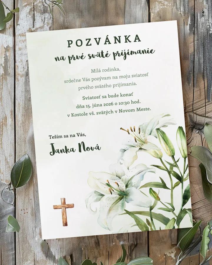Pozvánka na krst, prvé sväté prijímanie 49