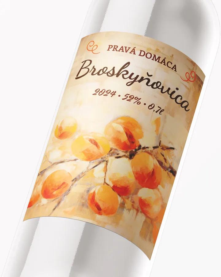 Etikety na pálenku Broskyňovica 12 2/3