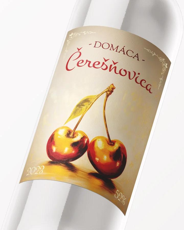Etikety na pálenku Čerešňovicu 01 2/3