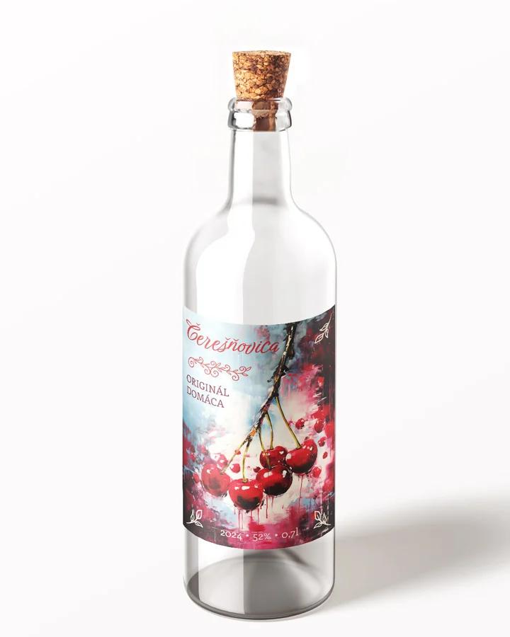 Etikety na pálenku Čerešňovicu 03 1/3