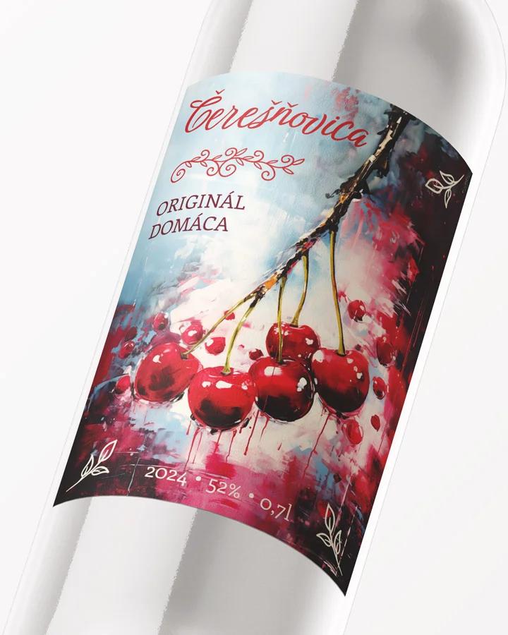 Etikety na pálenku Čerešňovicu 03 2/3
