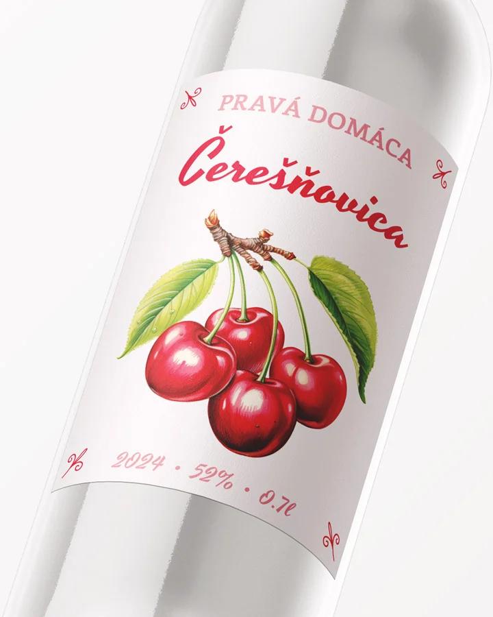 Etikety na pálenku Čerešňovicu 07 2/3