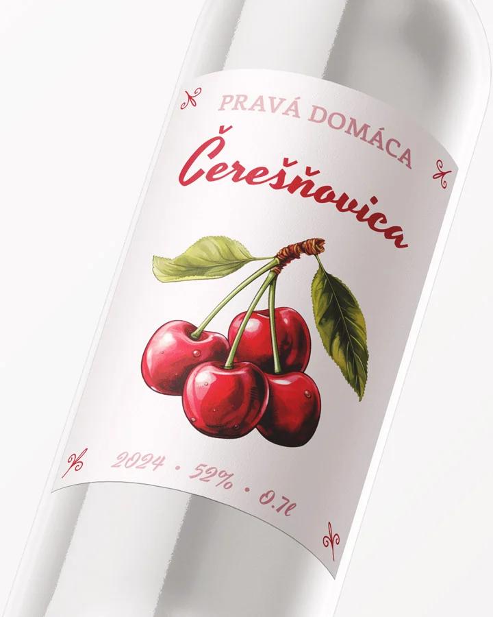 Etikety na pálenku Čerešňovicu 08 2/3