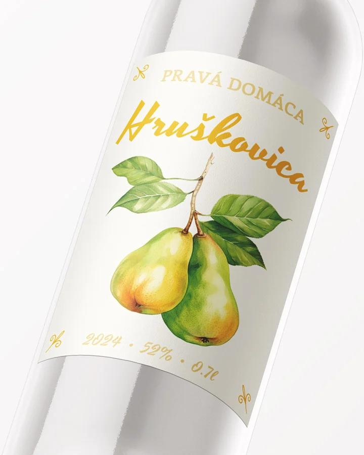 Etikety na pálenku Hruškovica 09 2/3