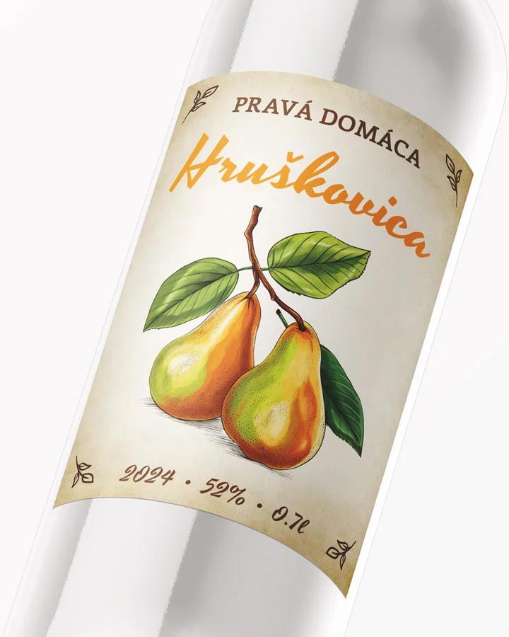 Etikety na pálenku Hruškovica 10 2/3