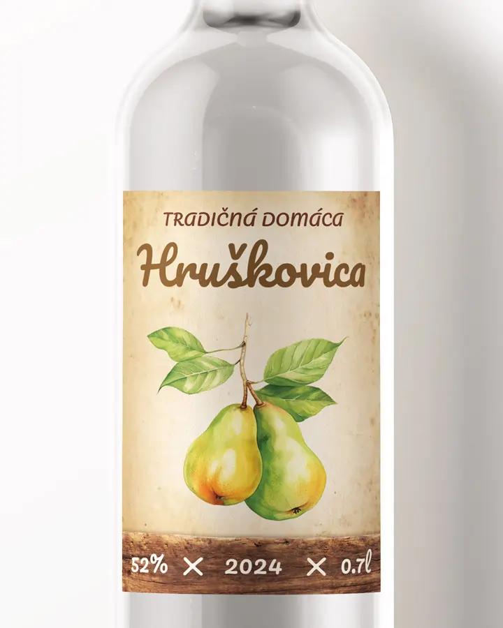 Etikety na pálenku Hruškovica 12