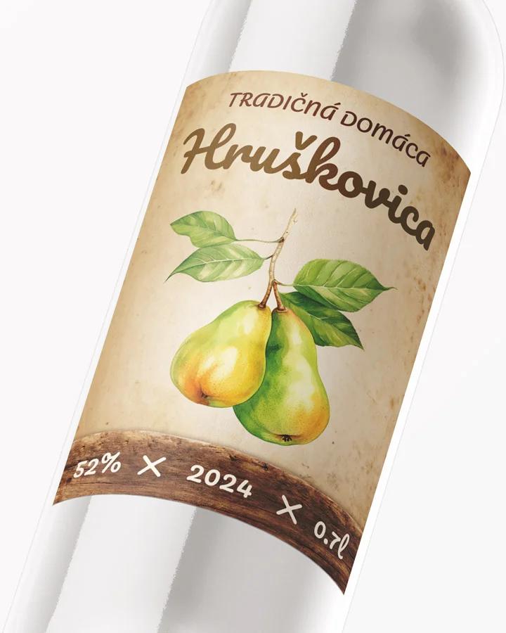 Etikety na pálenku Hruškovica 12 2/3