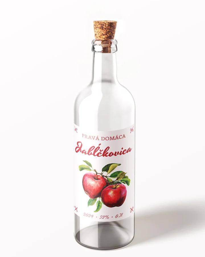 Etikety na pálenku Jabĺčkovica 12 1/3