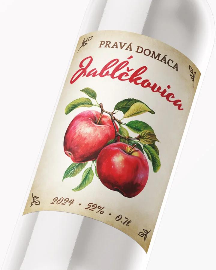 Etikety na pálenku Jabĺčkovica 13 2/3