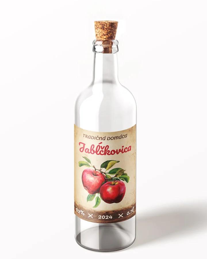 Etikety na pálenku Jabĺčkovica 15 1/3