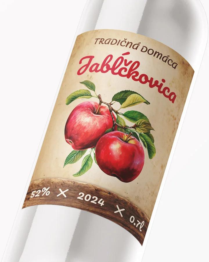 Etikety na pálenku Jabĺčkovica 15 2/3