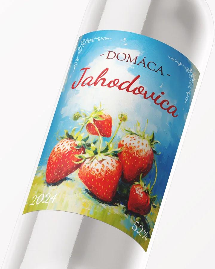 Etikety na pálenku Jahodovica 01 2/3