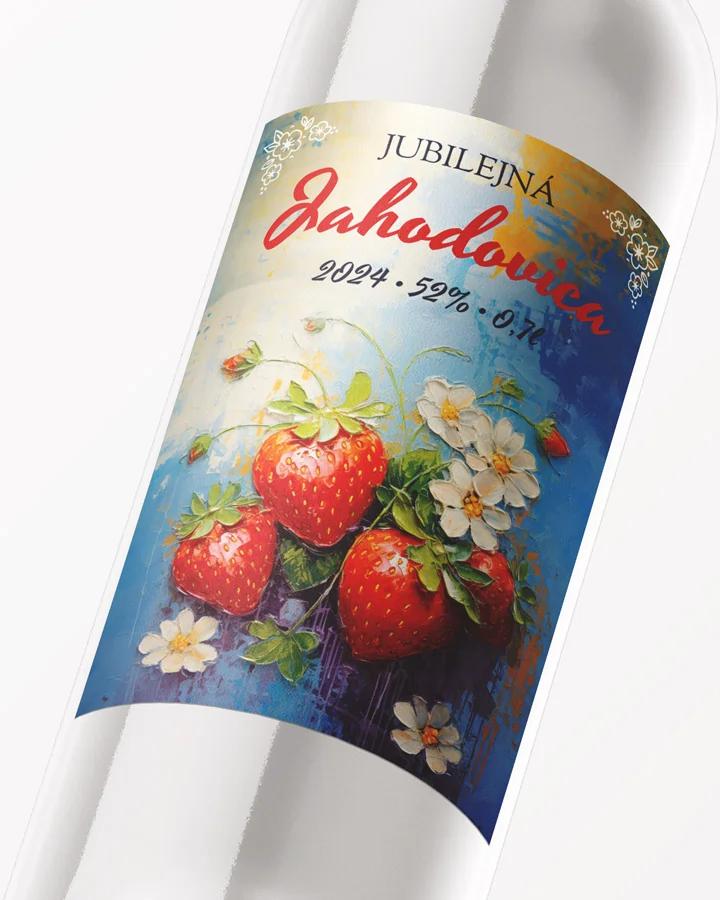 Etikety na pálenku Jahodovica 03 2/3
