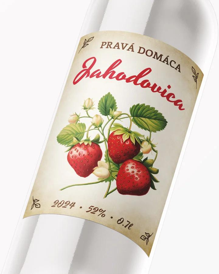 Etikety na pálenku Jahodovica 07 2/3