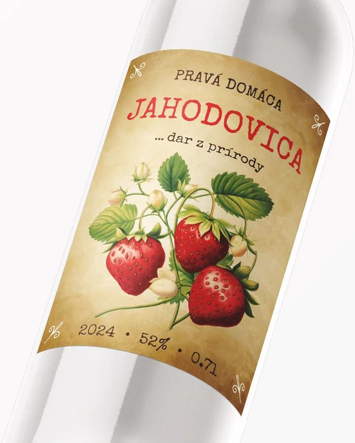 Etikety na pálenku Jahodovica 08 2/3