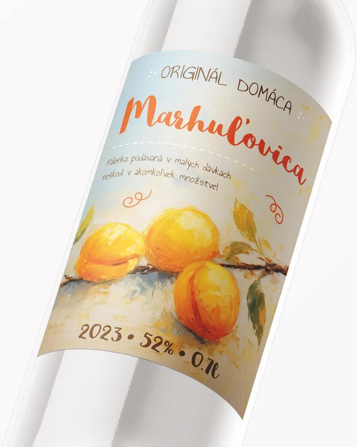 Etikety na pálenku Marhuľovica 11 2/3