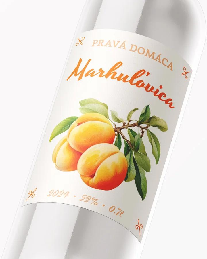 Etikety na pálenku Marhuľovica 12 2/3