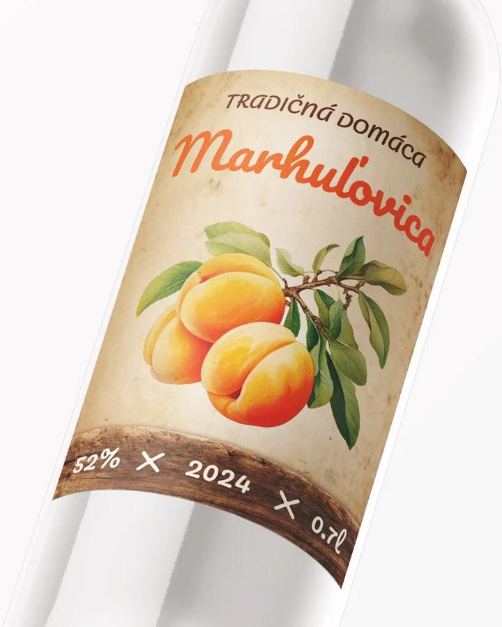 Etikety na pálenku Marhuľovica 15 2/3