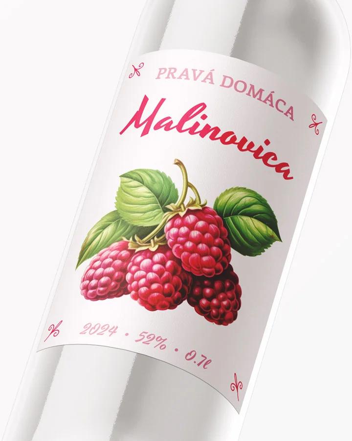 Etikety na pálenku Malinovica 07 2/3