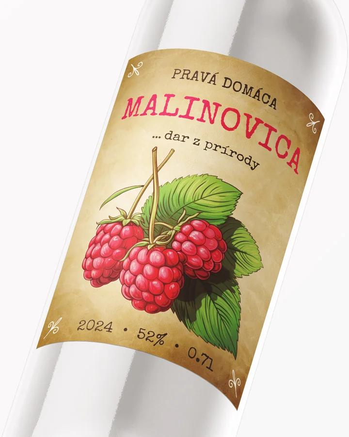 Etikety na pálenku Malinovica 09 2/3