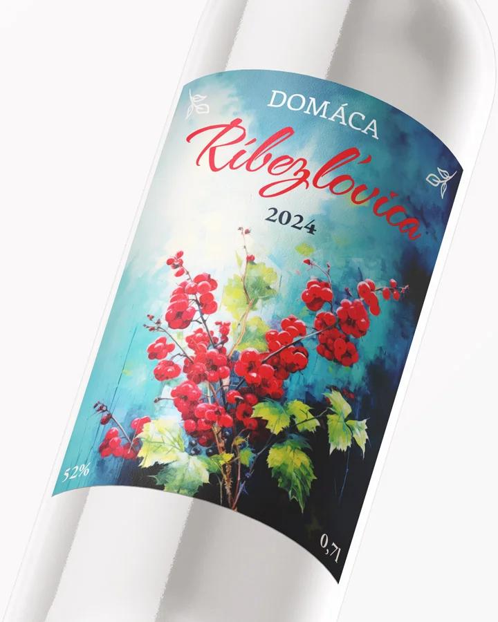 Etikety na pálenku Ríbezľovica 02 červená 2/3