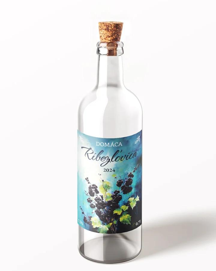 Etikety na pálenku Ríbezľovica 02 čierna 1/3