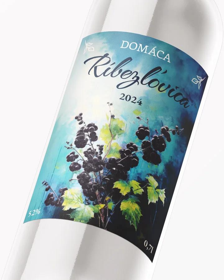 Etikety na pálenku Ríbezľovica 02 čierna 2/3