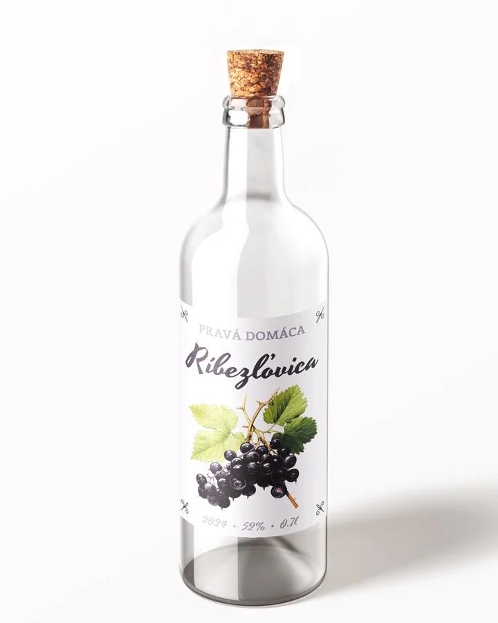 Etikety na pálenku Ríbezľovica 04 čierna 1/3