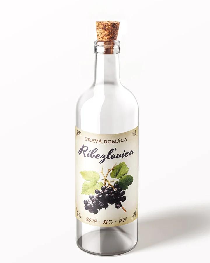 Etikety na pálenku Ríbezľovica 05 čierna 1/3
