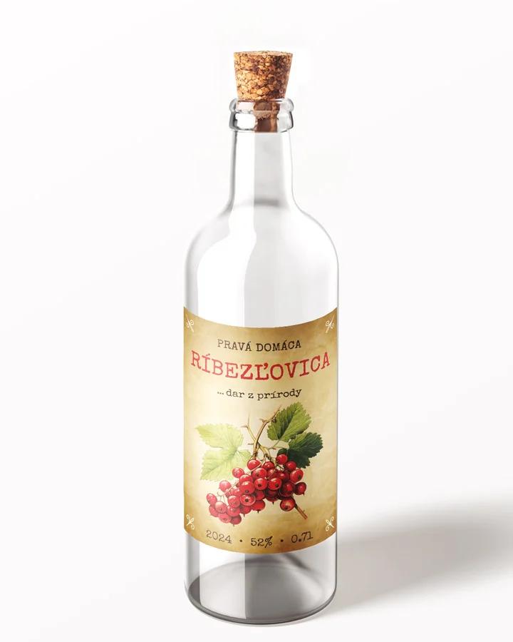 Etikety na pálenku Ríbezľovica 06 červená 1/3