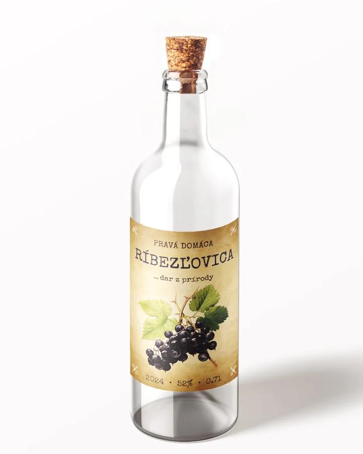Etikety na pálenku Ríbezľovica 06 čierna 1/3