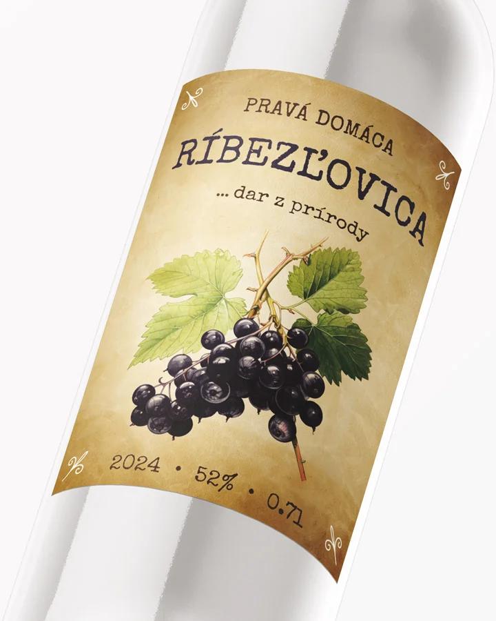 Etikety na pálenku Ríbezľovica 06 čierna 2/3