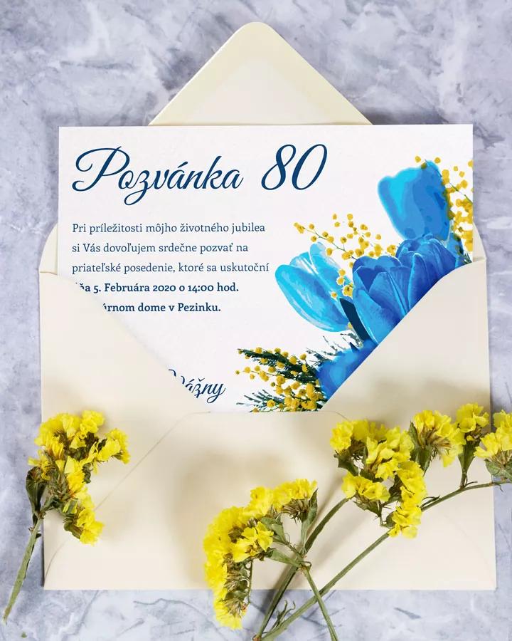 Pozvánka na narodeniny - Tulipány 1/2