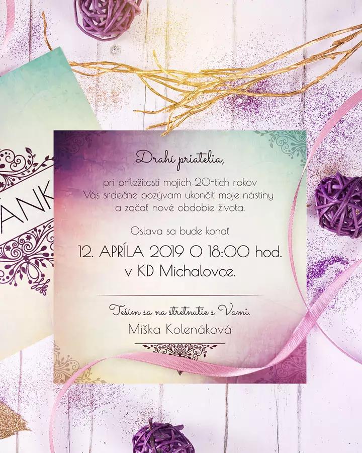 Pozvánka na narodeniny - Trendy Retro 1/5