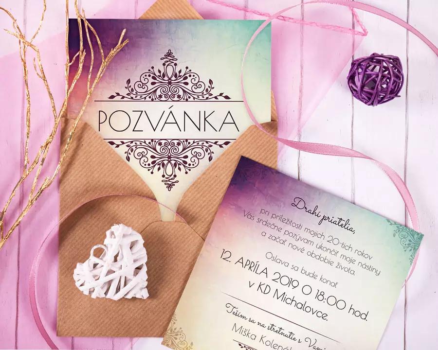 Pozvánka na narodeniny - Trendy Retro 3/5