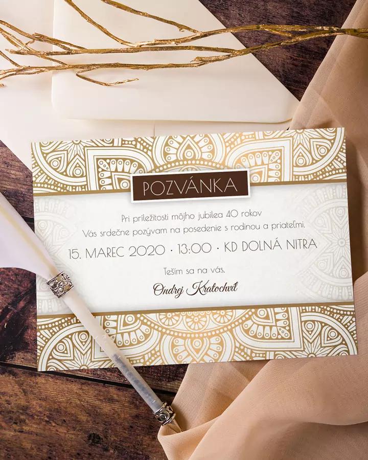 Pozvánka na narodeniny - Zlaté Retro 2/4