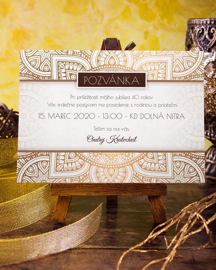 Pozvánka na narodeniny - Zlaté Retro 1/4