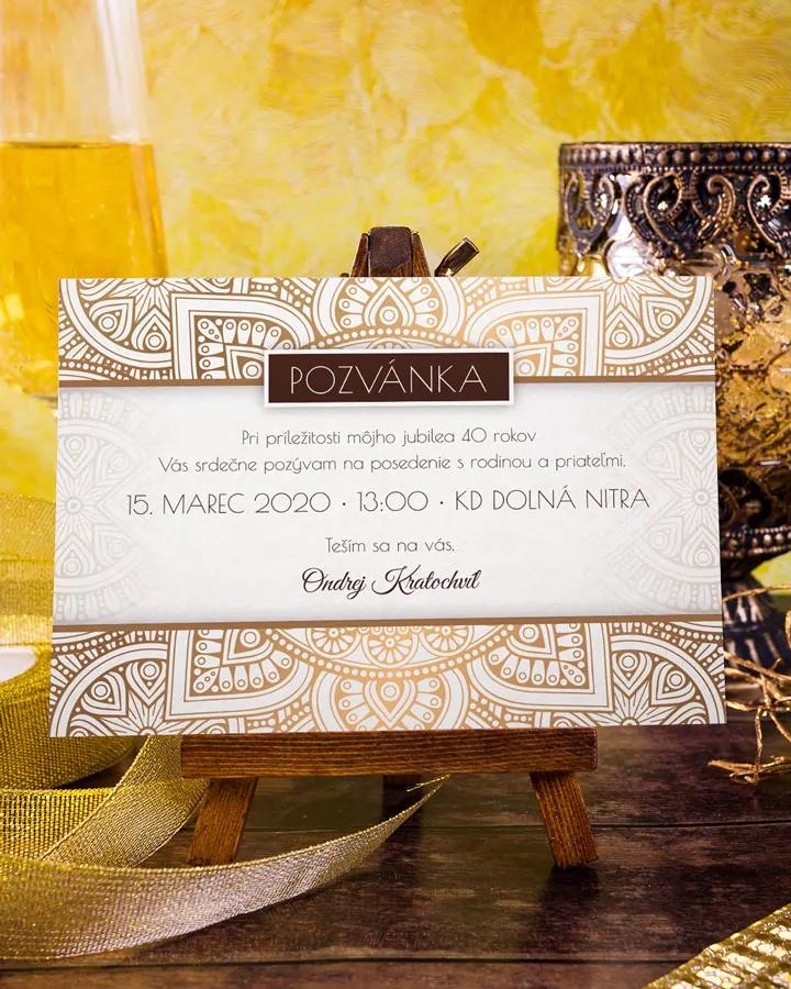 Pozvánka na narodeniny - Zlaté Retro 3/4